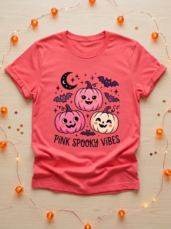 Pumpkin Spooky Halloween Graphic T-Shirt