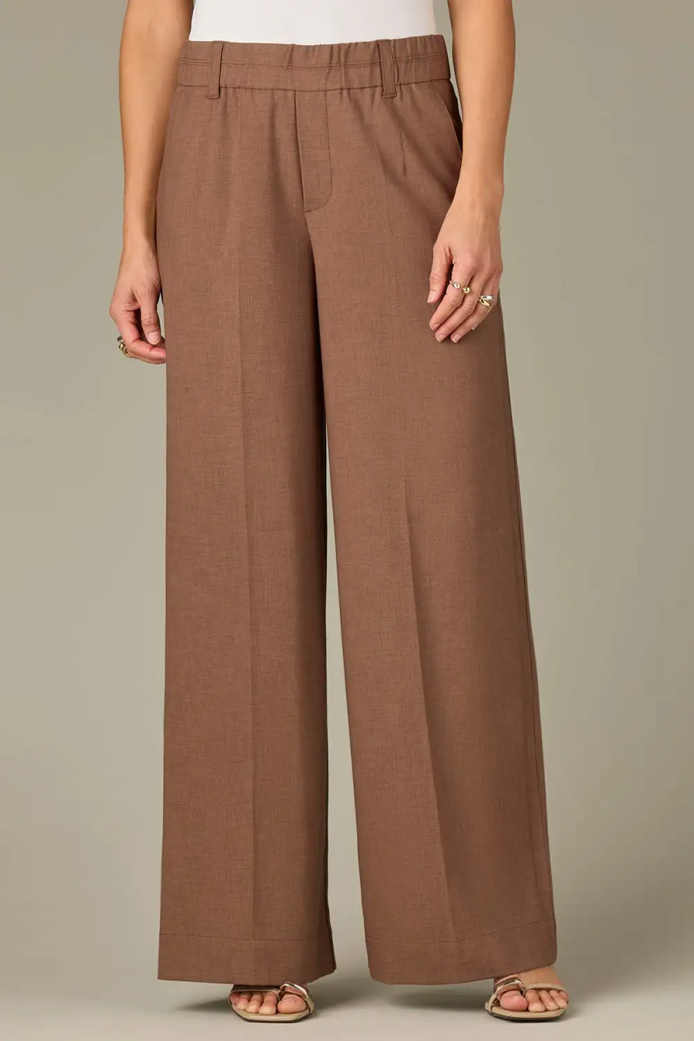 Pull-On Side Seam Tailored Trousers