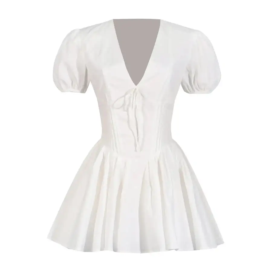 Ruffle Tiered Puff Sleeve Mini Dress