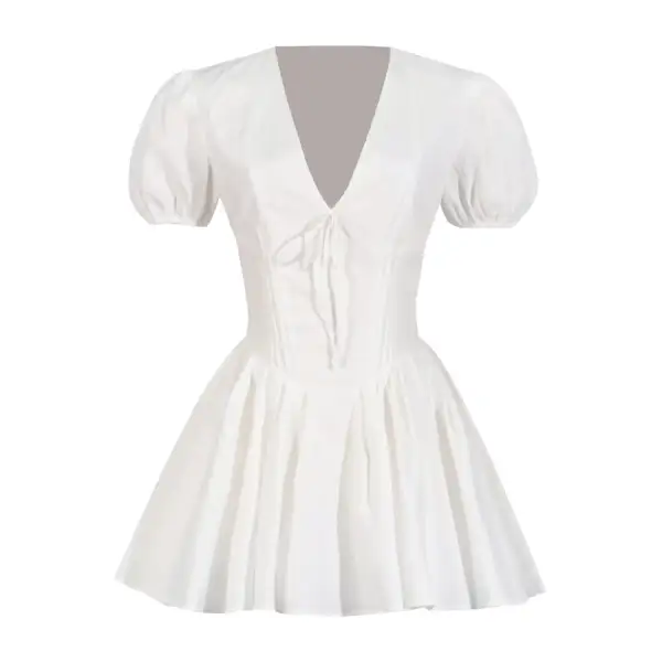 Ruffle Tiered Puff Sleeve Mini Dress