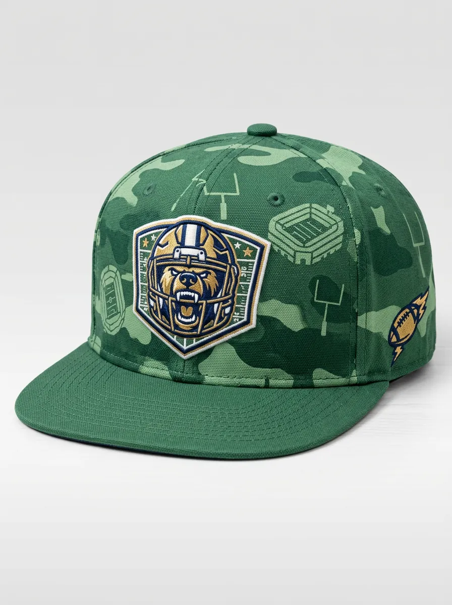 Bear Helmet Camo Baseball Cap