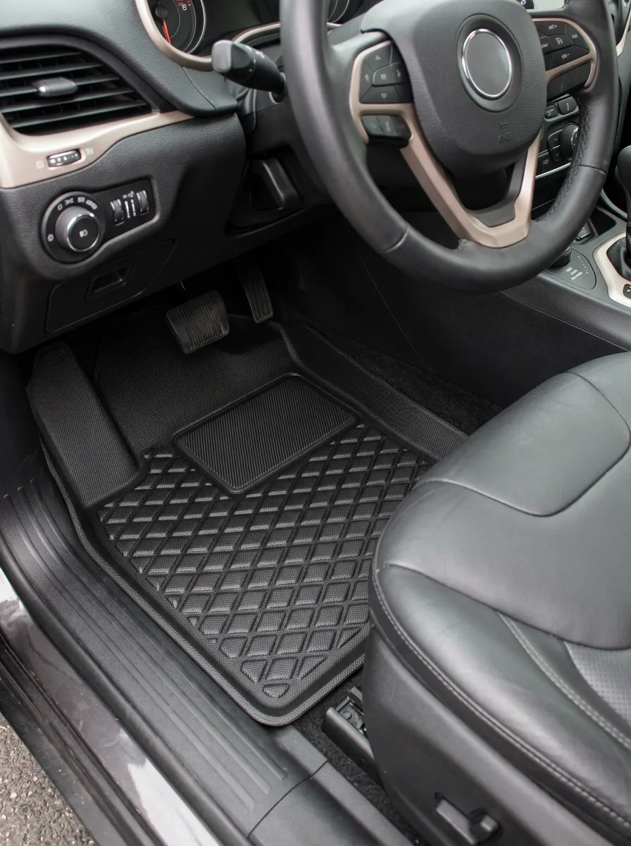 Refined Diamond-Pattern Car Floor Mats