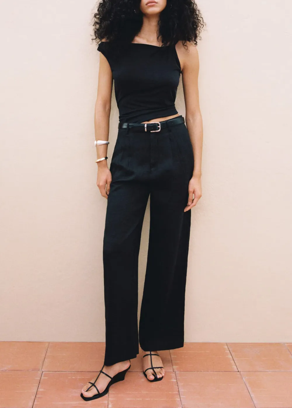 Linen Wideleg Pants