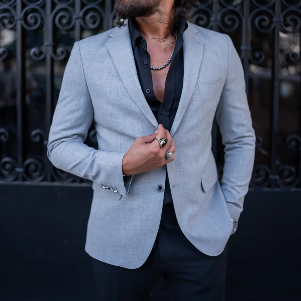 Slim Fit Mono Collar Light Blazer