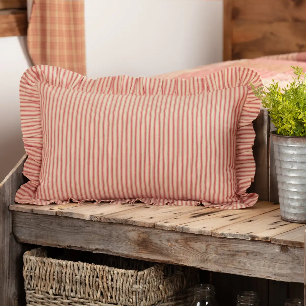 Refined Striped Decorative Accent Pillow