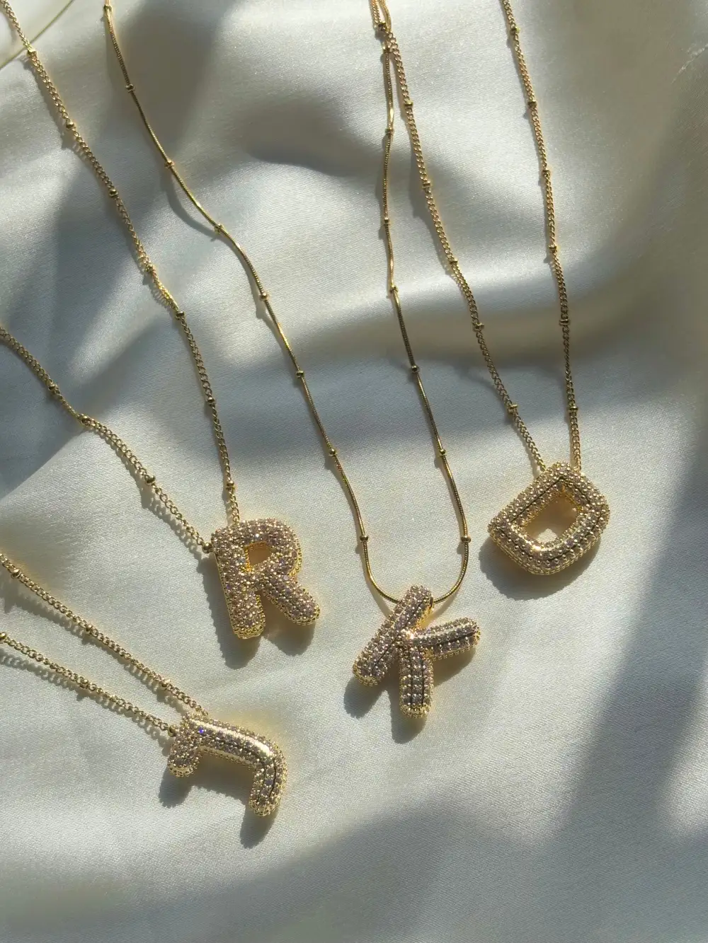 Studded Initial Necklace