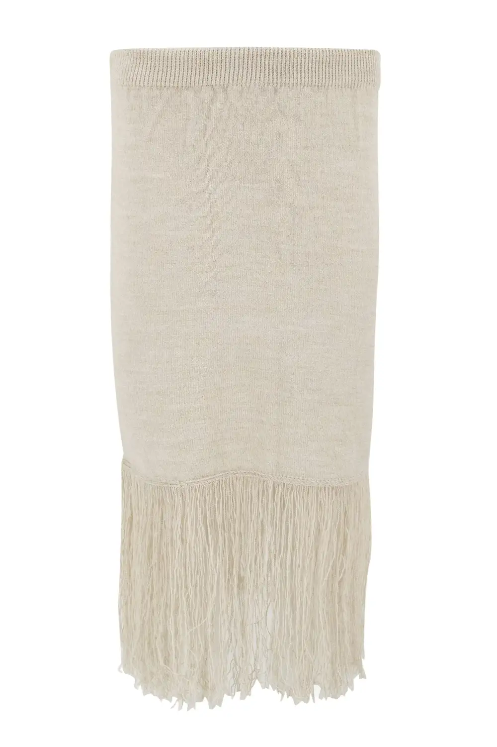 Chic Layering Fringe Knit Skirt