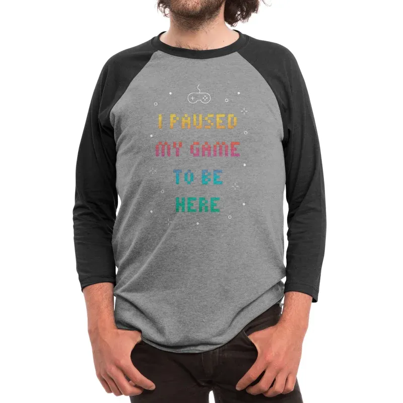 Men's Casual Colorful Art Letter Print Round-Neck Long-Sleeve T-Shirt