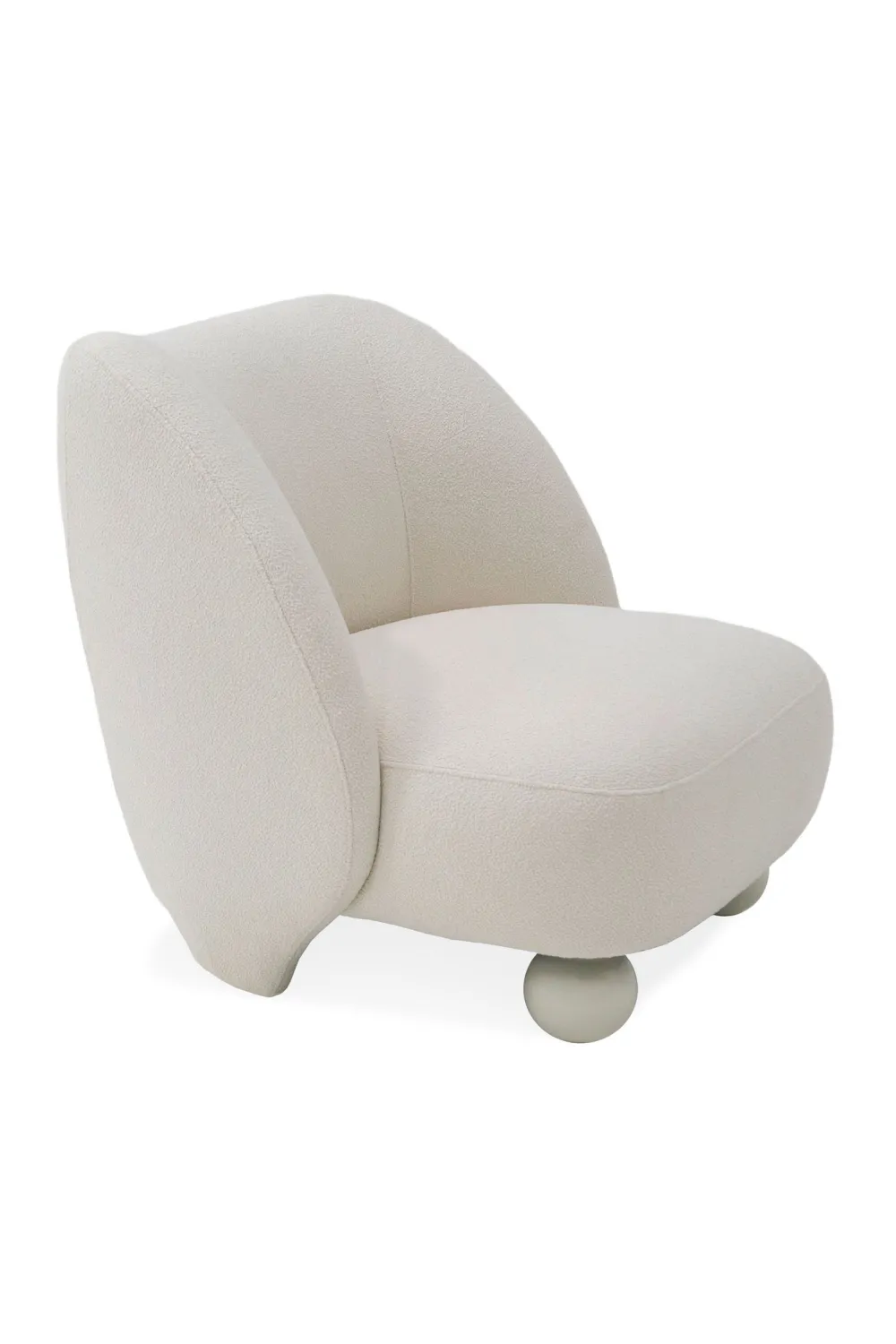 Curved Sloped-Back Accent Chair