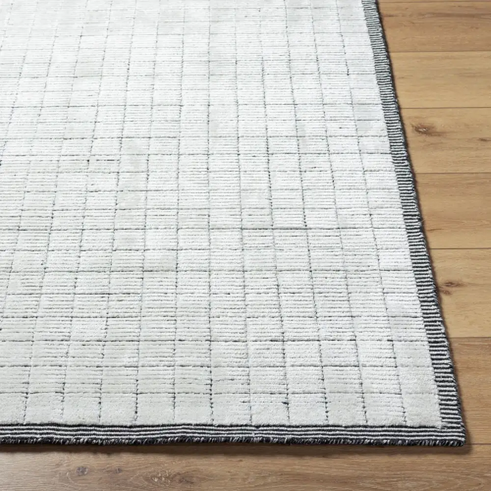 Hand-Loomed Square Pattern Carpet