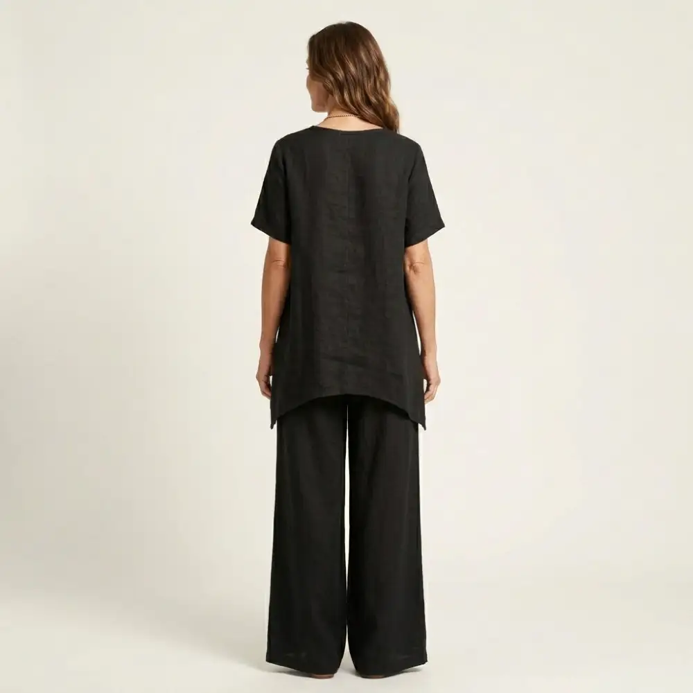 Libiana | V-Neck Linen Set