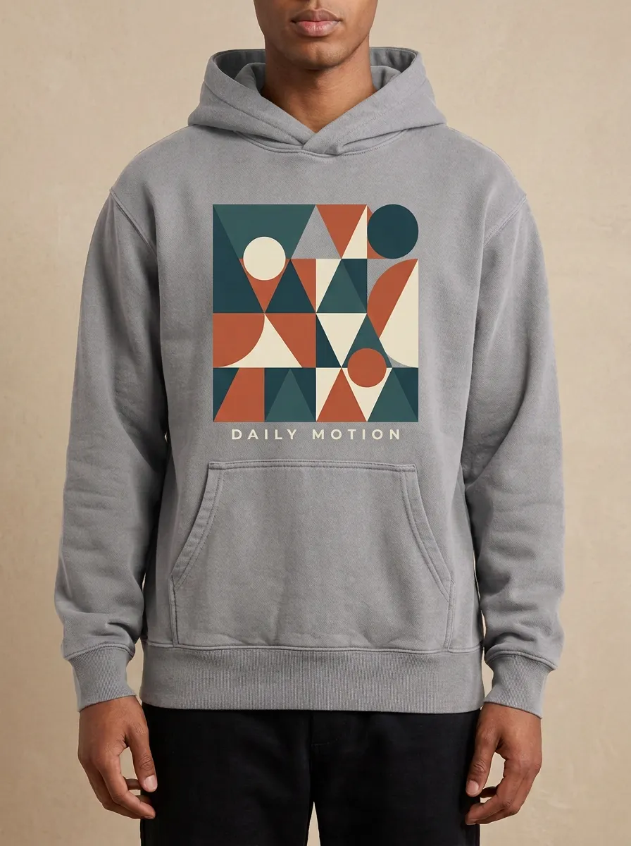 Relaxed Motion Geometric Abstract Hoodie