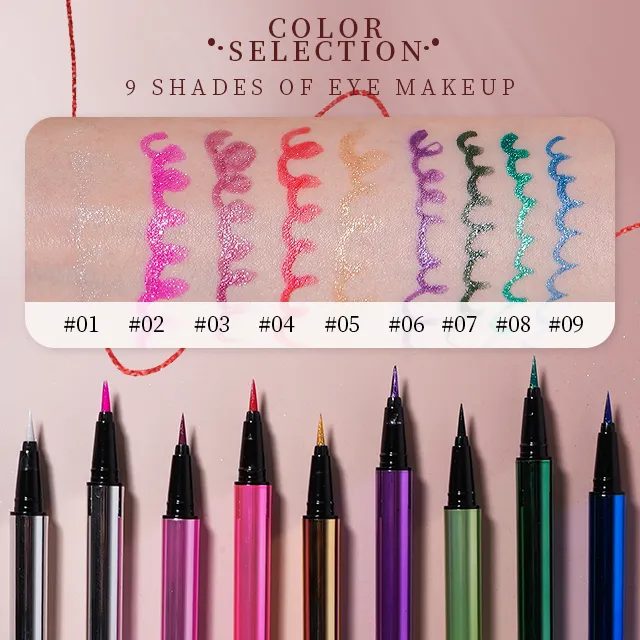 Pearl Glitter Eyeliner Pencil for Women Waterproof Mineral Liquid Eyeliner for Eye Makeup