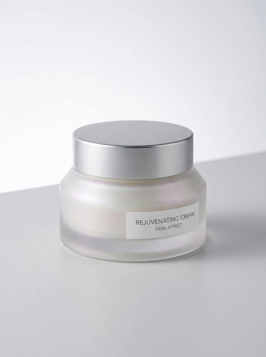 Dual-Effect Face Cream in Frosted Jar