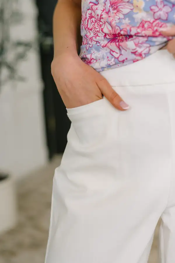 Pair High Waist Wide Leg Bottoms In