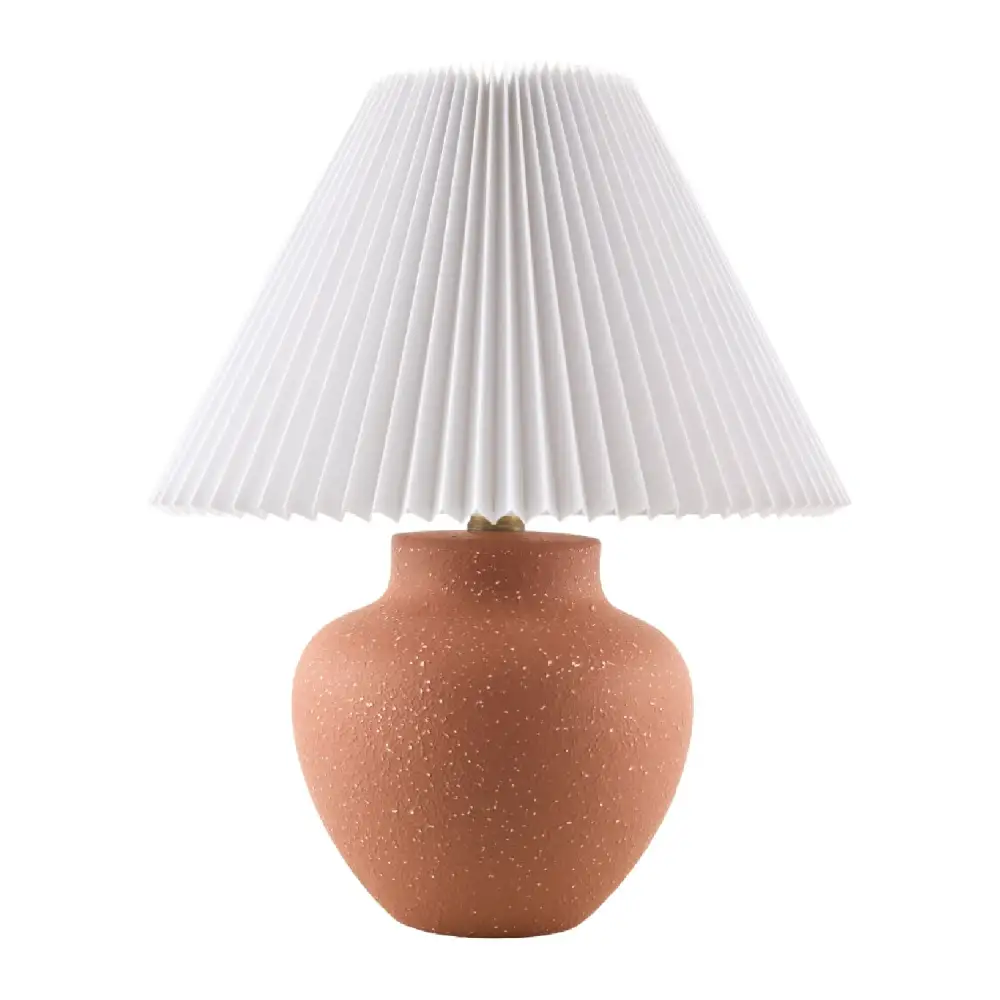 Glazed Modern Ceramic Linen Table Lamp