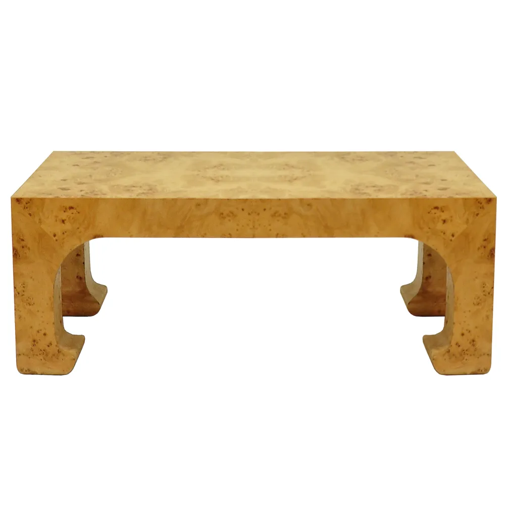 Burlwood Wood Coffee Table