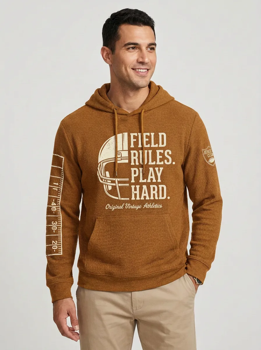Men's Football Field Rules Helmet Hoodie