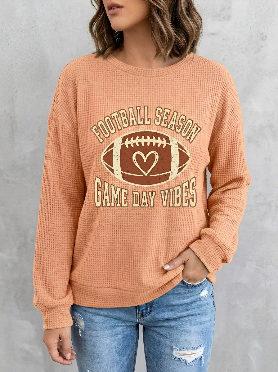 Football Graphic Casual Hoodie