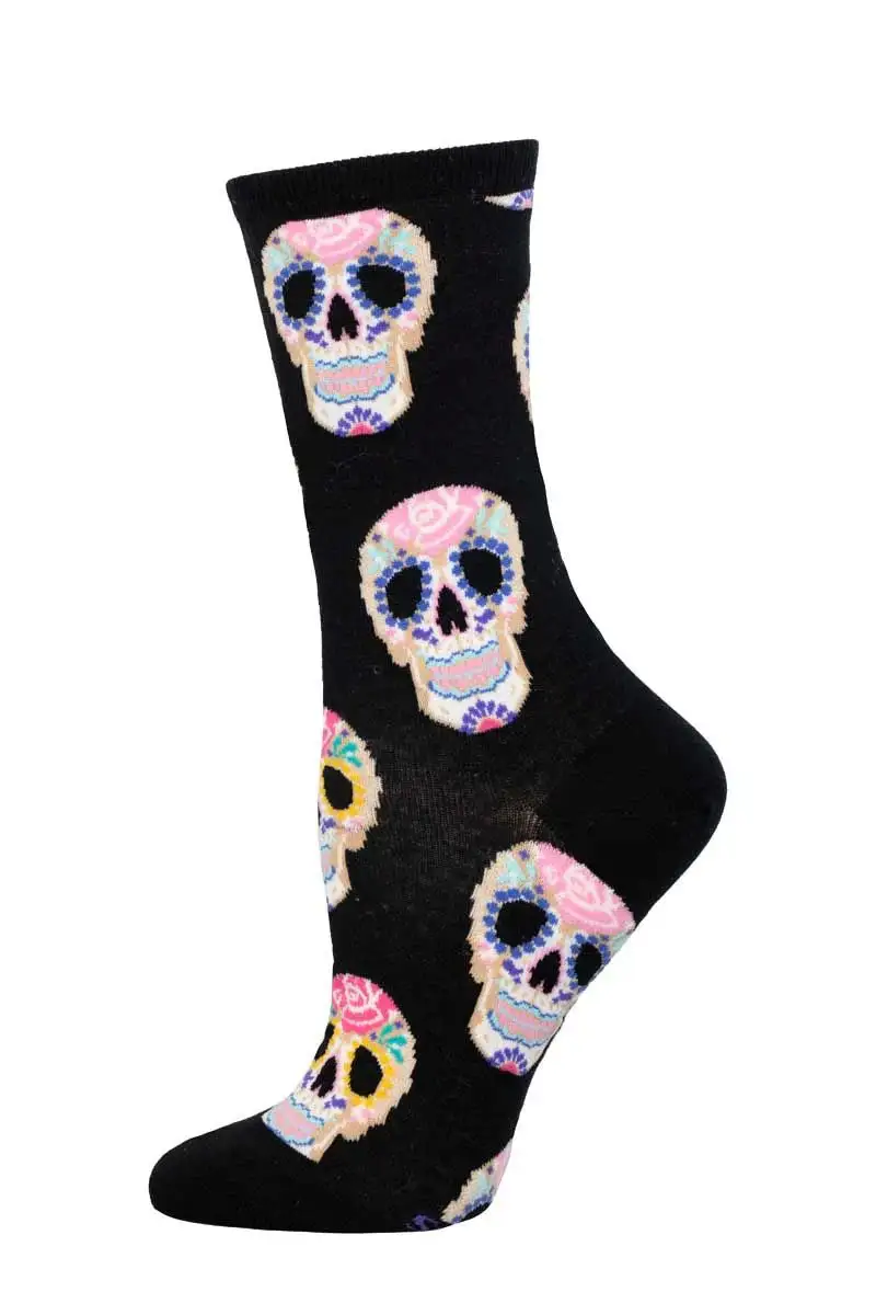 Polished Animal-Motif Cotton Crew Socks