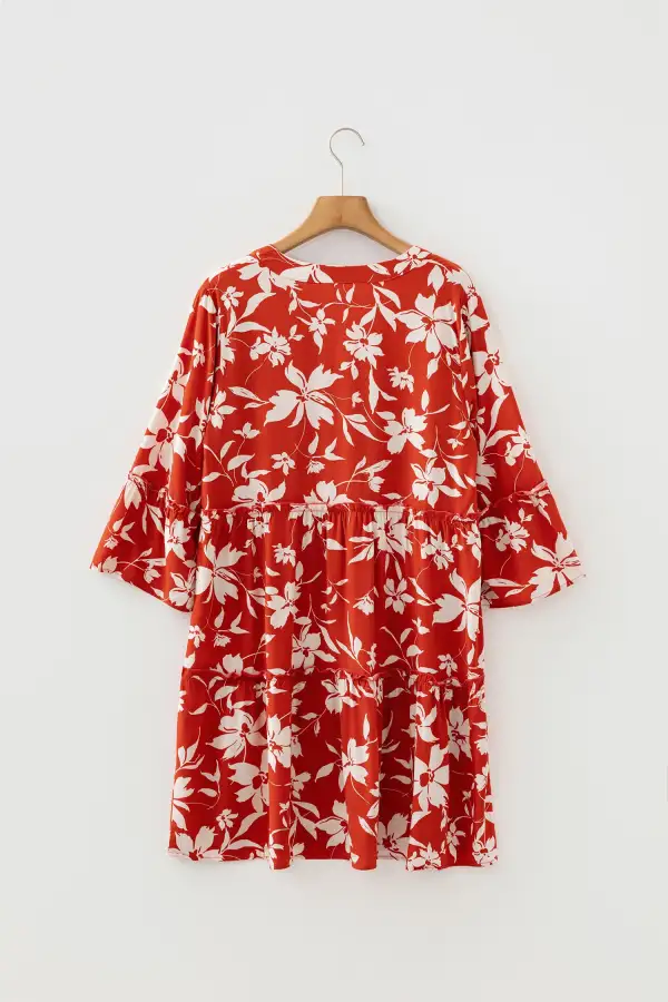 Easy Fit Floral Printed Mini Dress
