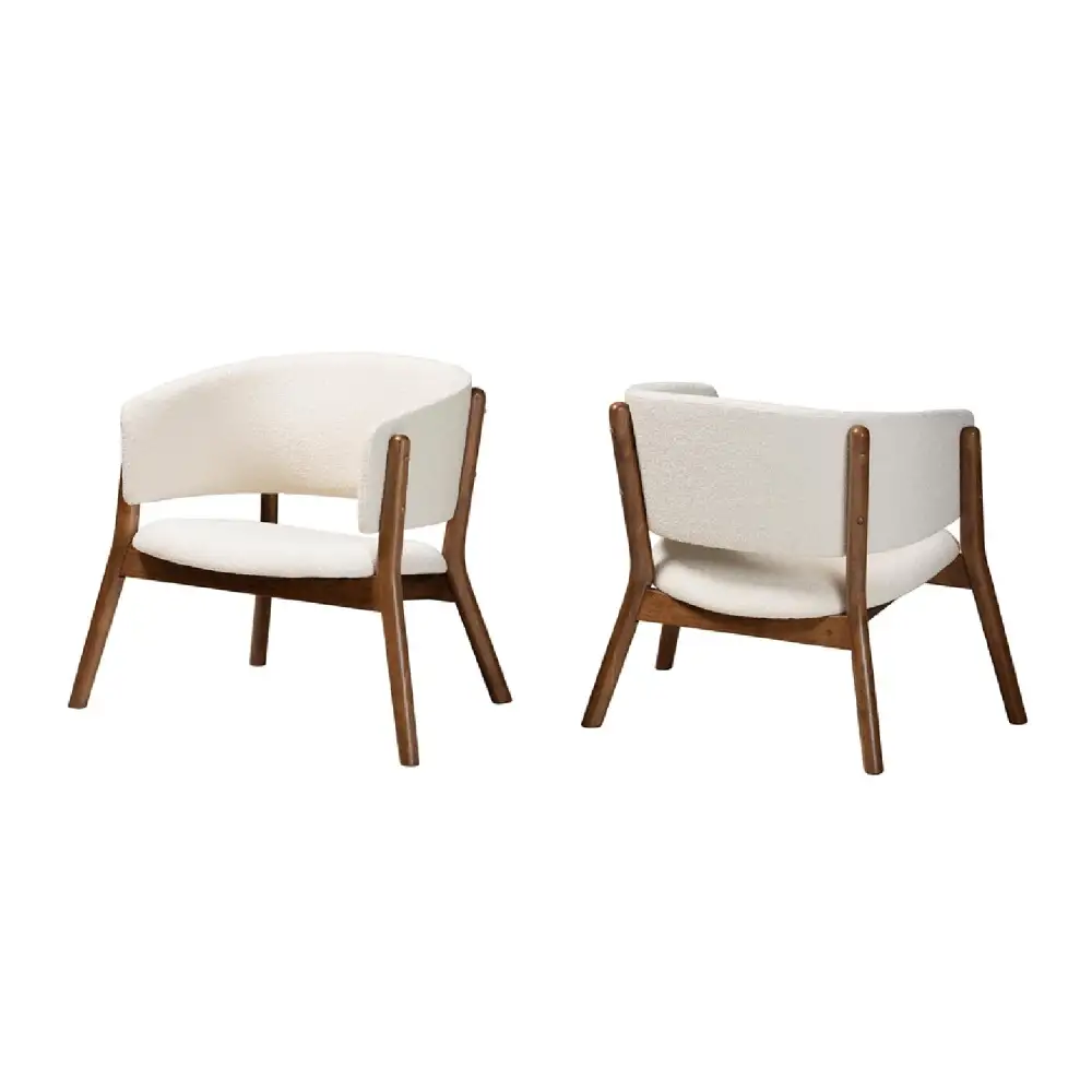 Framed Curve Accent Chair Pair Pair