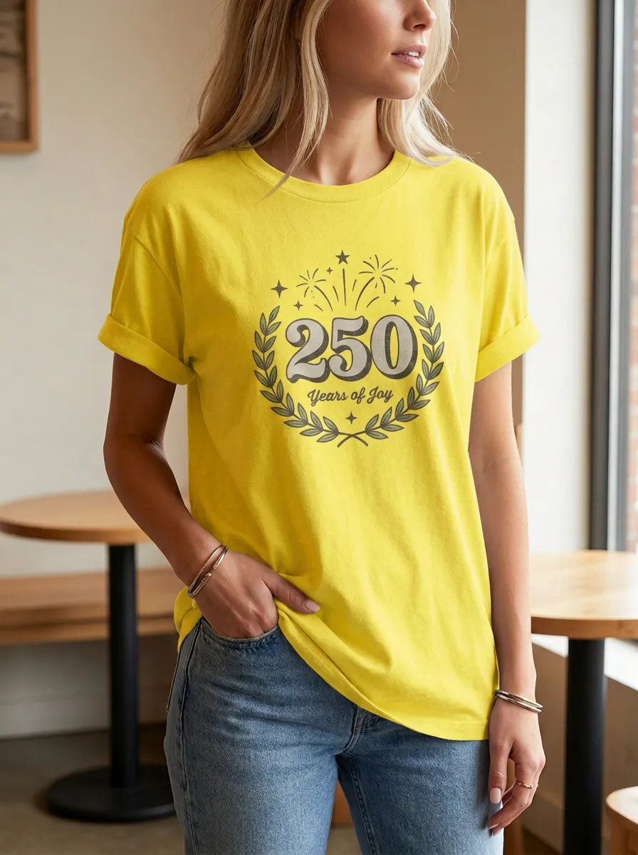 Women's 250th Anniversary Celebration Laurel Wreath Printed T-shirt