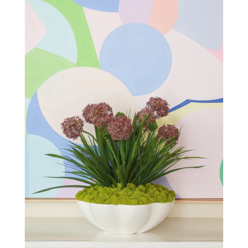 Sculptural Allium Bowl Arrangement
