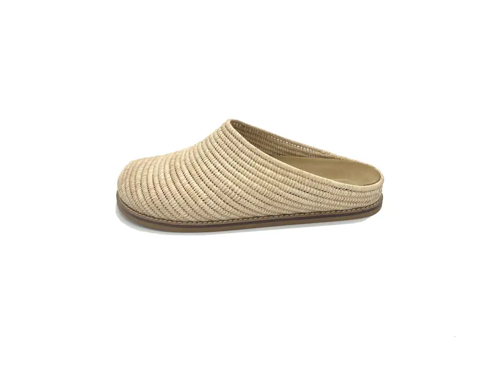 Natural Raffia Comfort Slippers