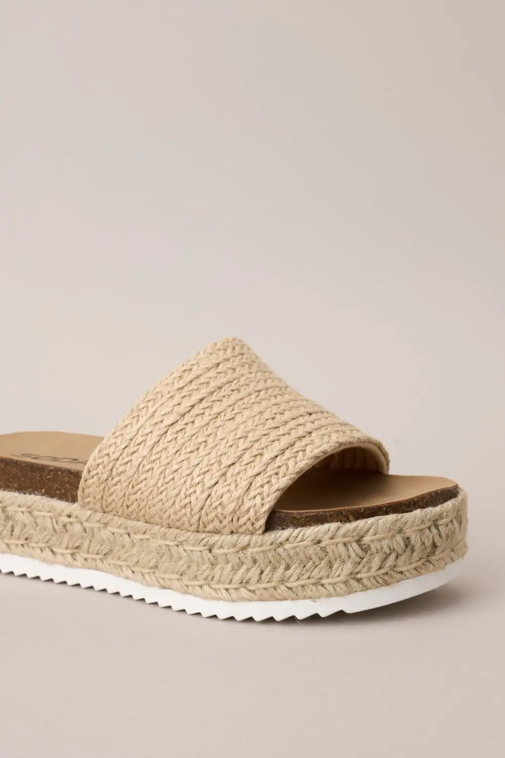 Two-Tone Woven Platform Sandals
