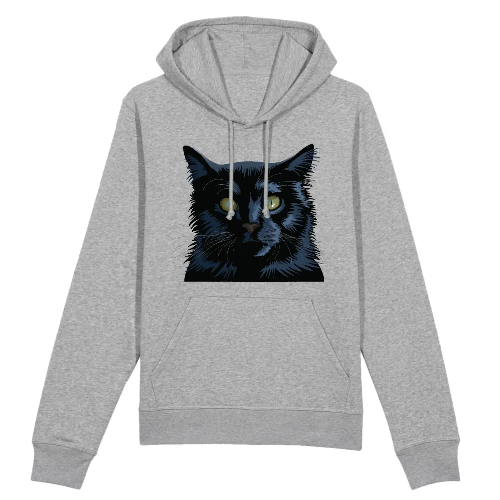 Black Cat Graphic Pullover Hoodie