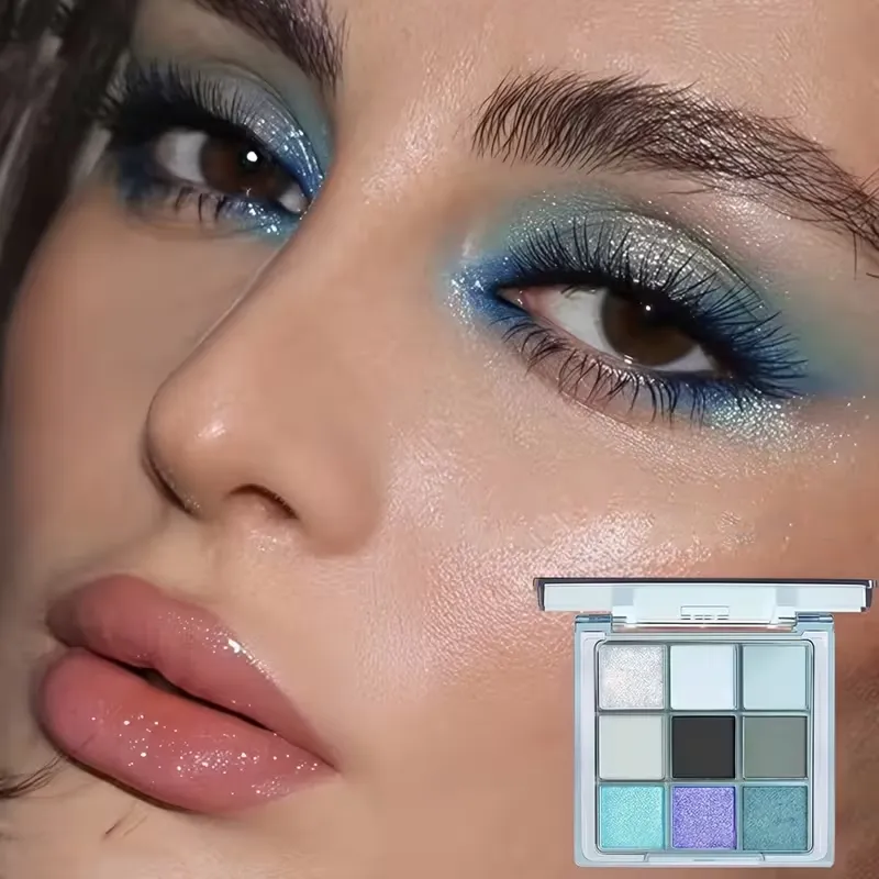 Cool Tone Glitter Eyeshadow Palette