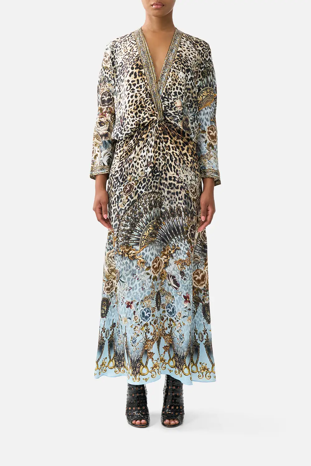 Twist Front Batwing Dress