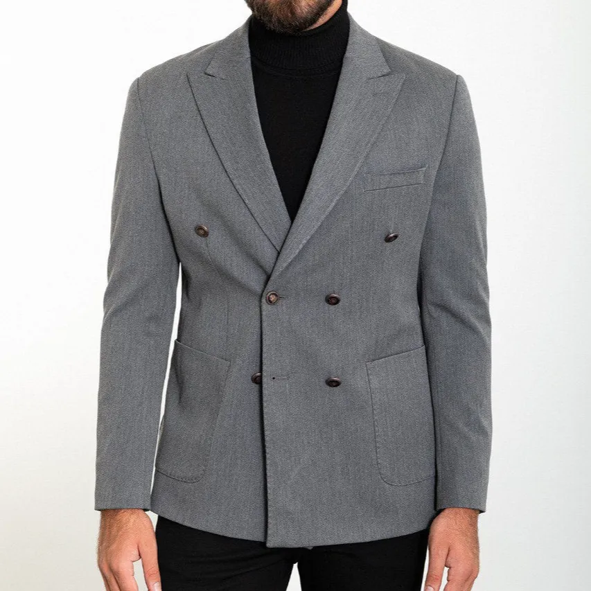 Polished Slim Fit Double Breasted Blazer