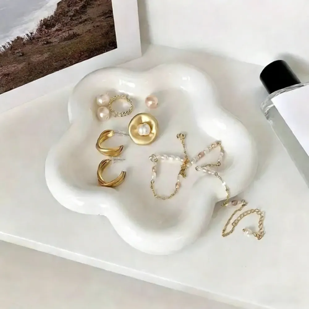Flower-Shaped Jewelry Dish