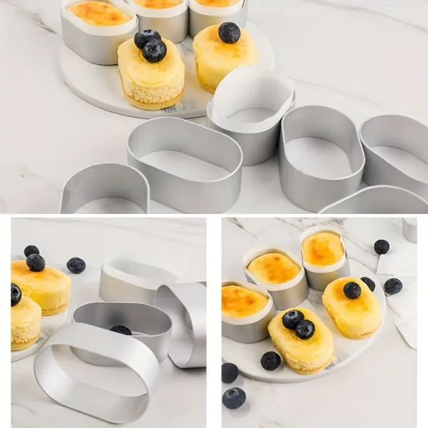 5Pcs Oval Dessert Baking Molds