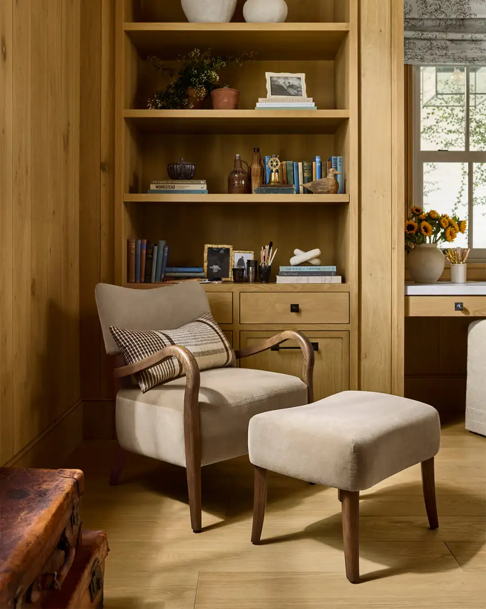 Sculptural Wood Lounge Chair
