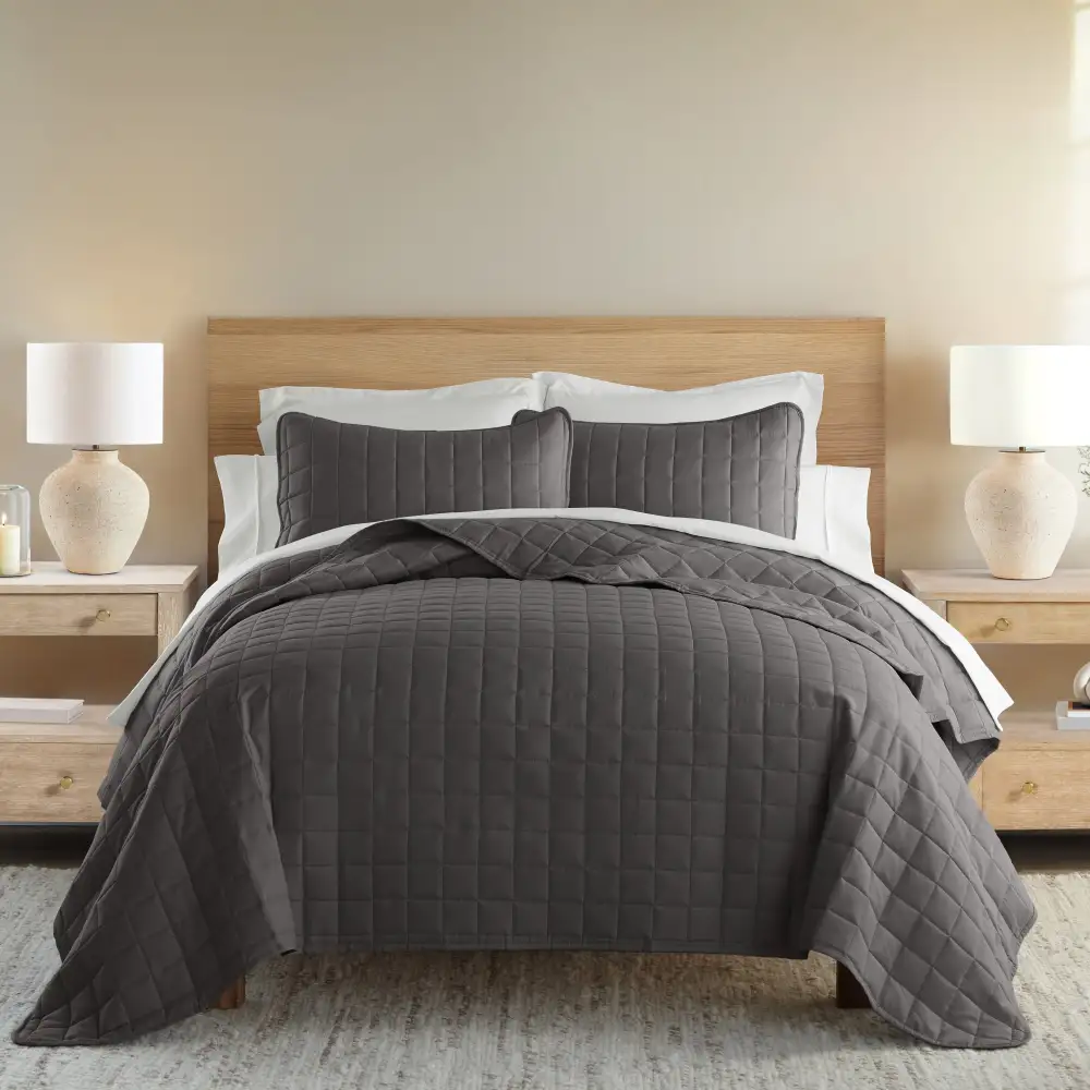 Square Quilted Coverlet Set