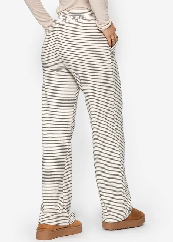 Off White Striped Pants