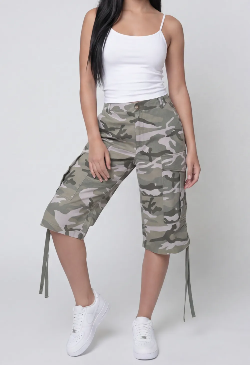 Wide-Leg Bermuda Shorts