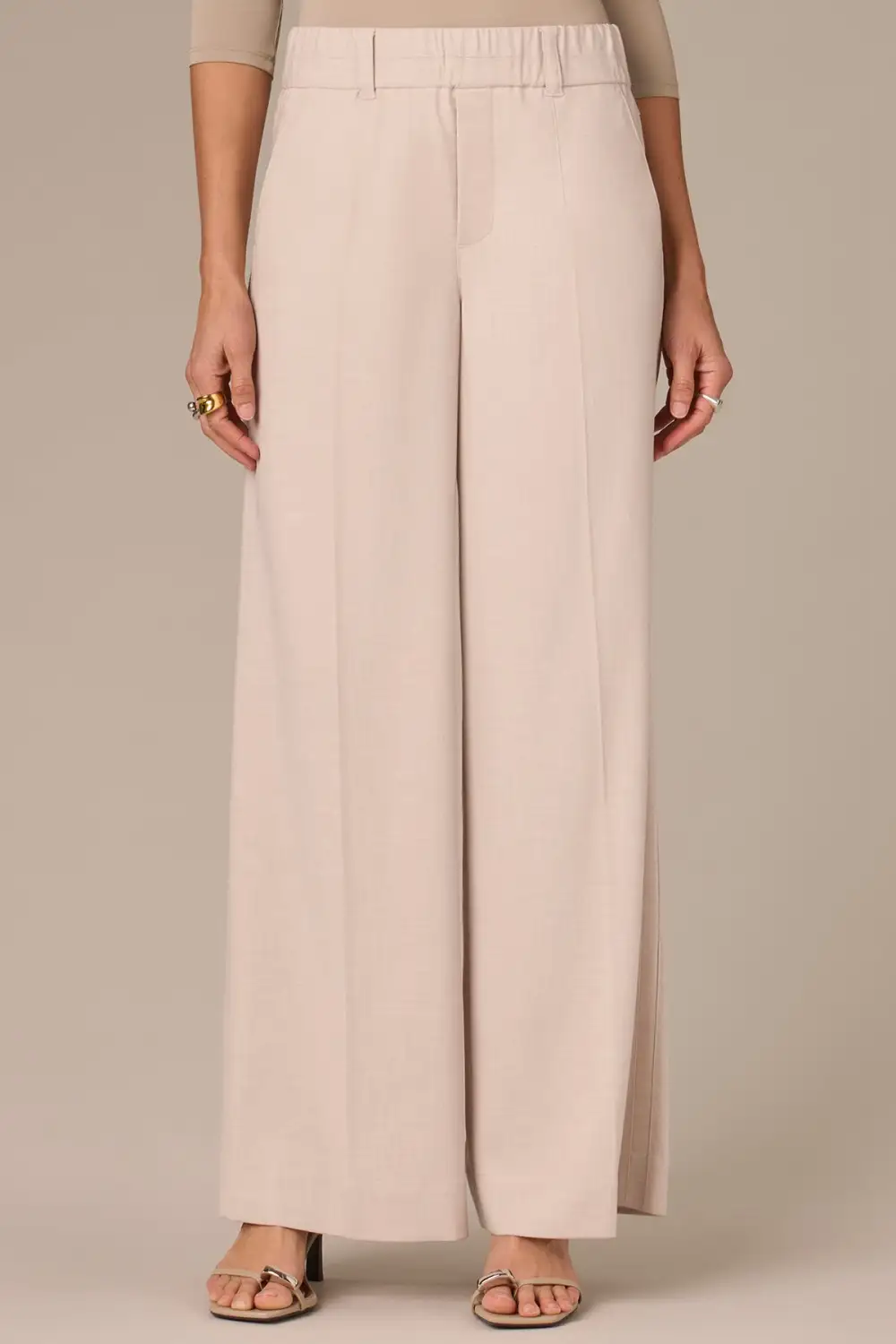 Pull-On Side Seam Tailored Trousers