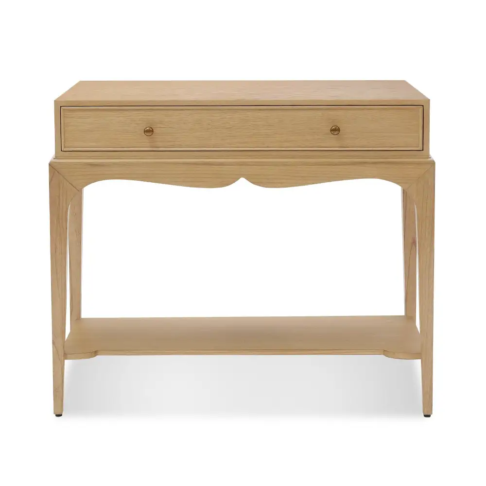Oak Drawer Side Table