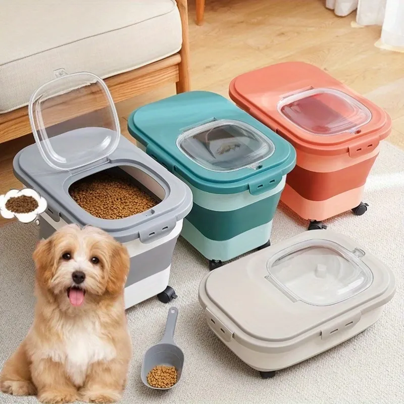Rolling Pet Food Container
