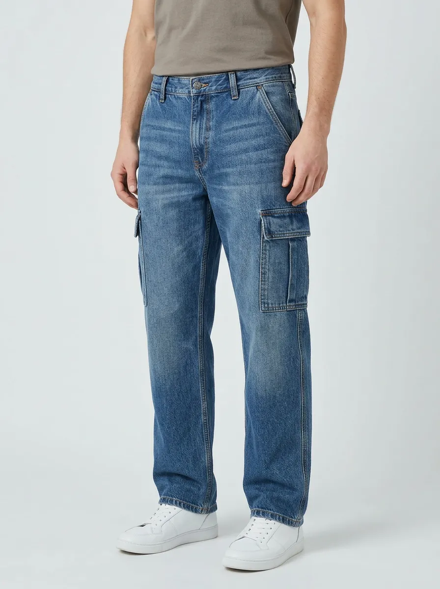 Modern Relaxed Fit Utility Jeans