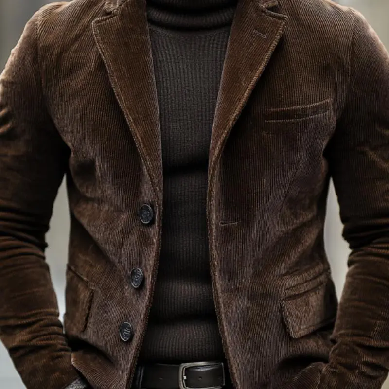 Corduroy Textured Tailored Blazer