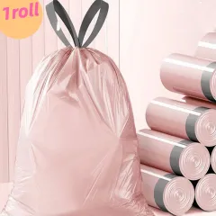 Pink Drawstring Trash Bags