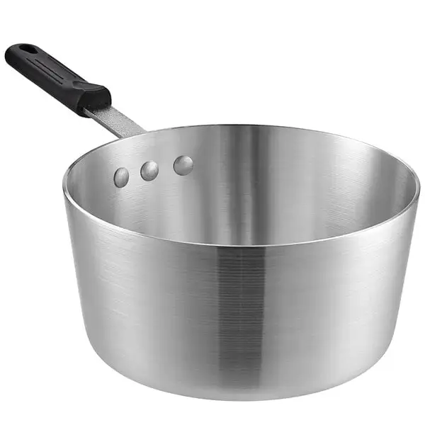 Space-Saving Tapered Aluminum Sauce Pan with Silicone Handle