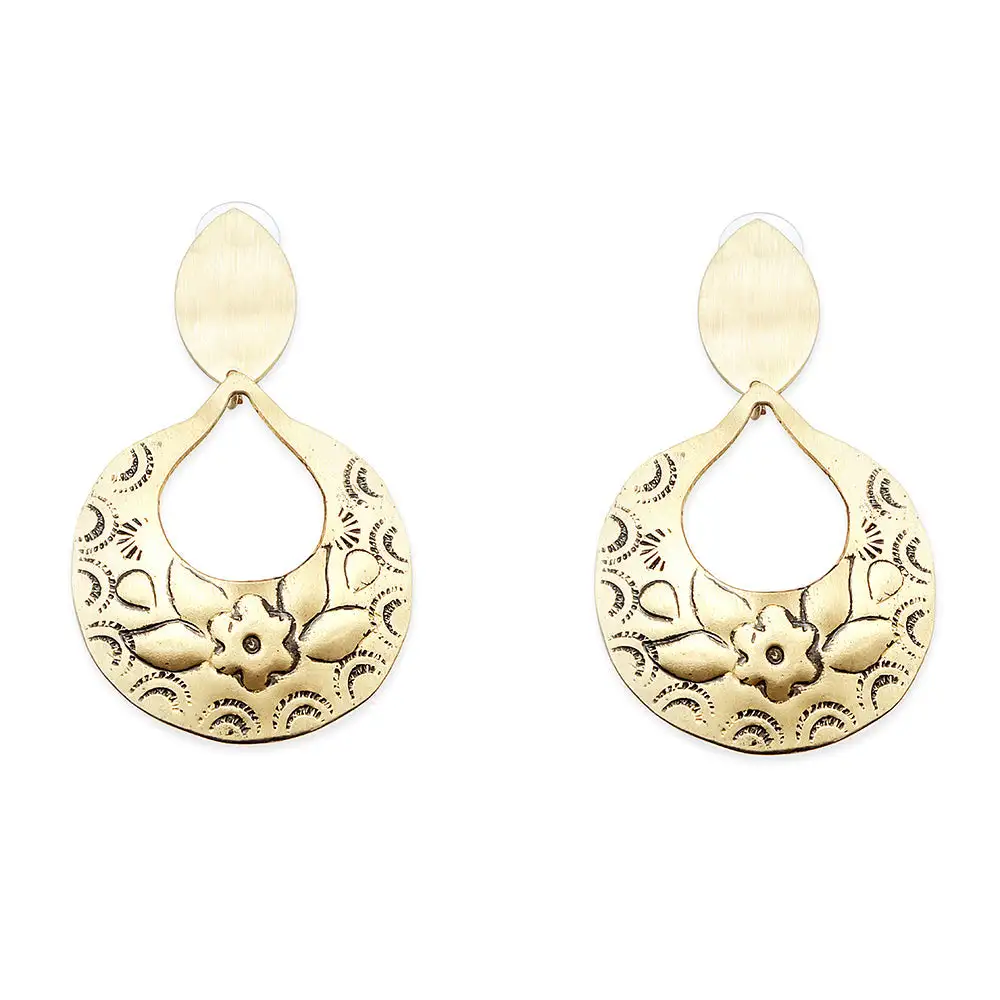 Flowing Contemporary Celestial Crescent Earrings