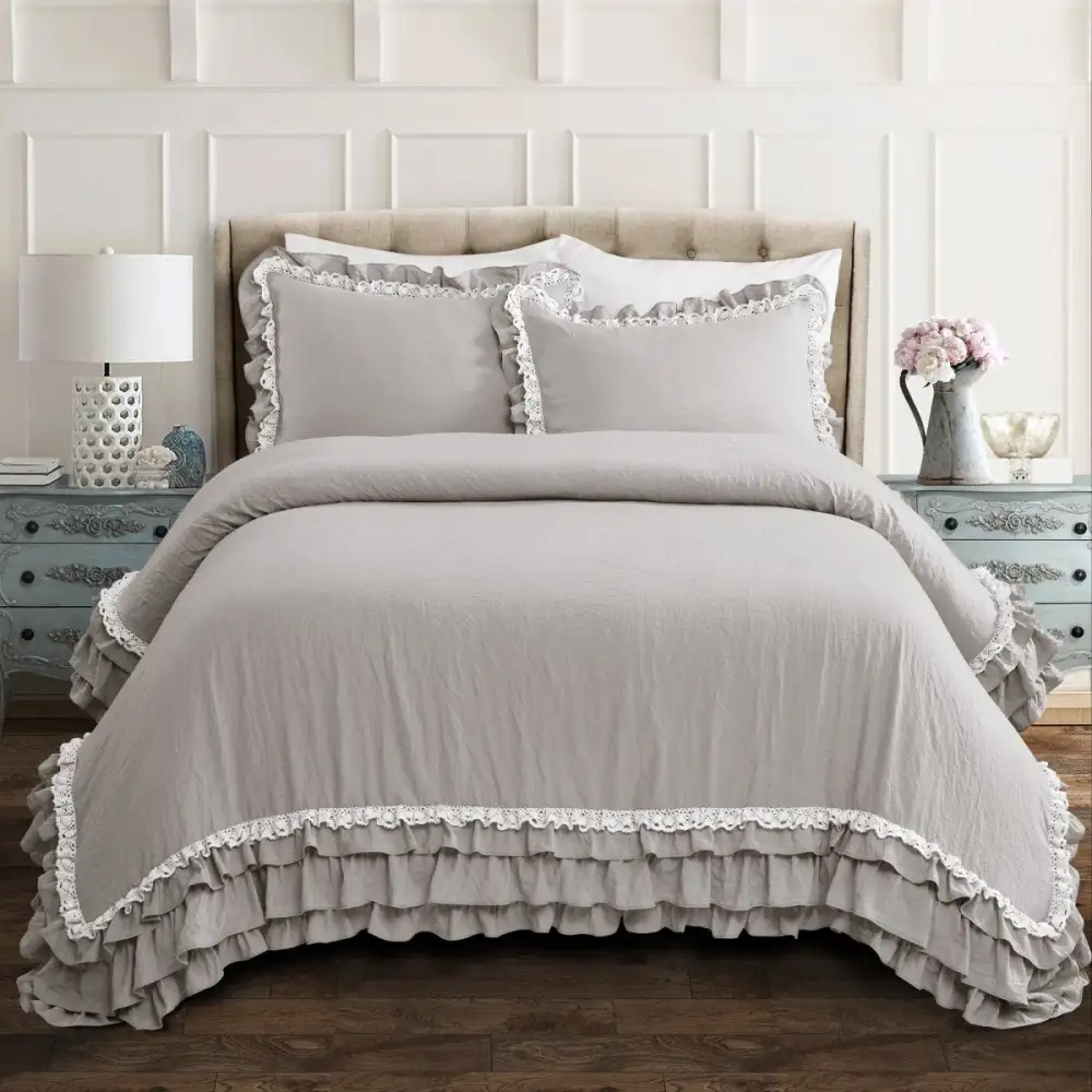 Coordinated Ruffled Comforter Bedding Set