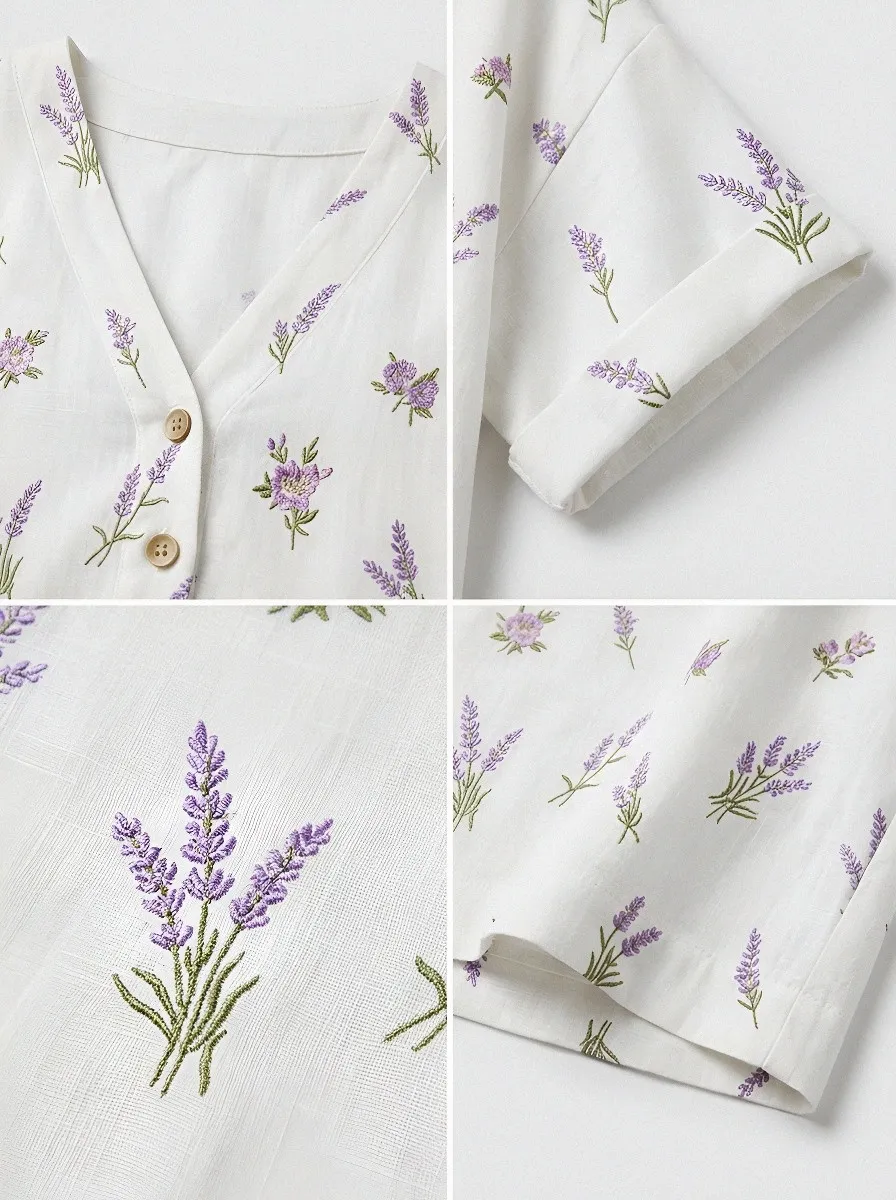 Women's Summer Vacation Lavender Floral Printed Dress